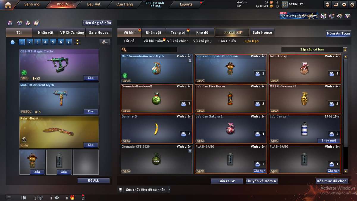 shop acc cf uy tin gia re